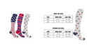 Extreme Fit Men's and Women's Patriotic Knee High Compression Socks - 3 Pairs